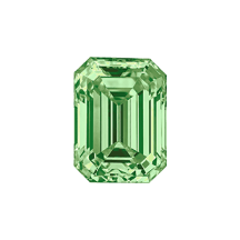 Green diamond with a vivid emerald-like shade