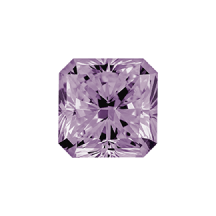 Purple diamond with a rich vibrant color