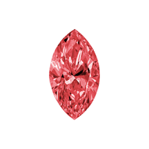 Red diamond with a deep striking hue
