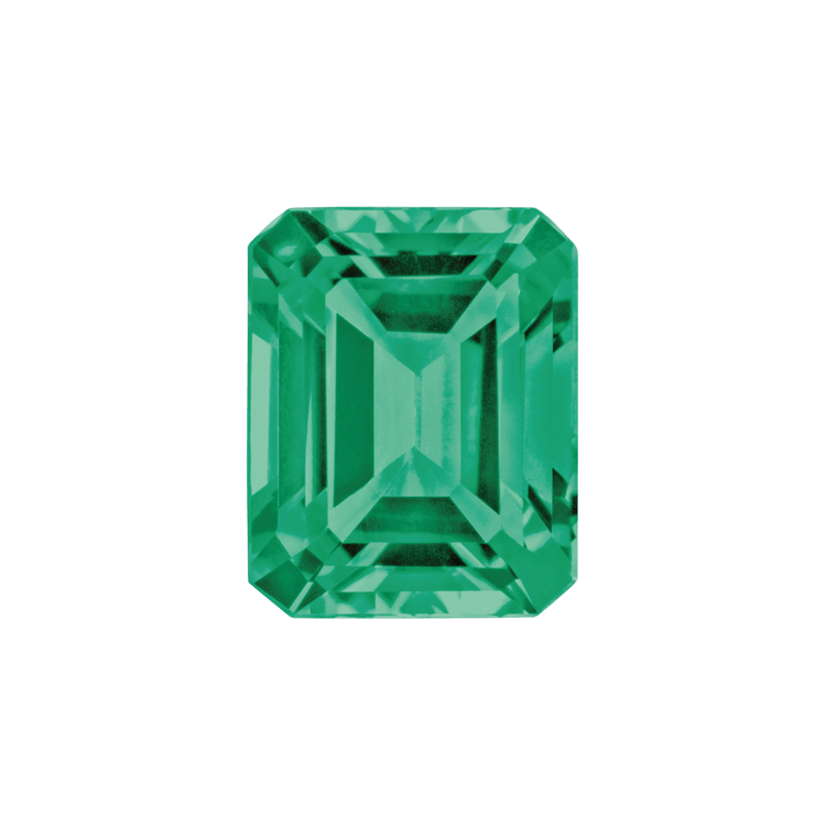Emerald gemstone with a rich green color and natural inclusions