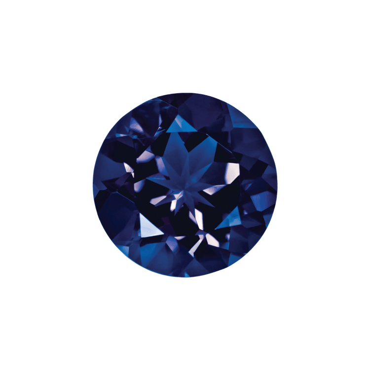 Sapphire gemstone with a classic royal blue sparkle