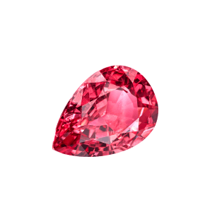 Spinel gemstone with a bright red luster